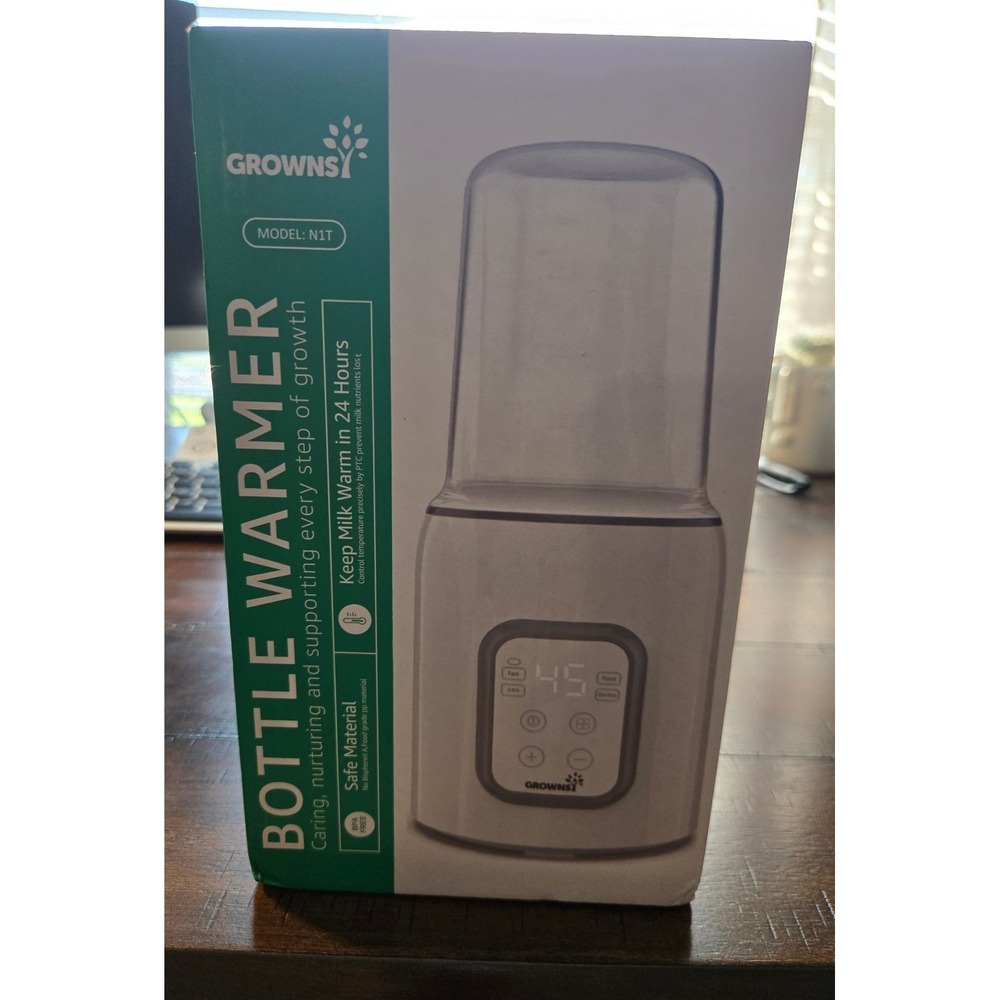 GROWNSY N1T Bottle Warmer White Gray 24H Keep Warm Digital Milk Heater New